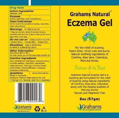 eczema gel label.jpg label image - eczema gel label